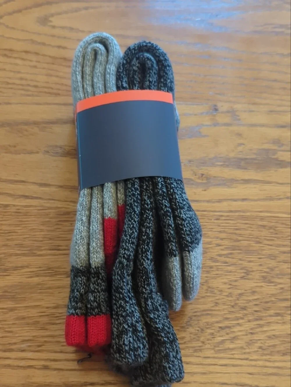 St. John's Bay Gray and Red Cold Weather Thermal Socks - 2 Pack